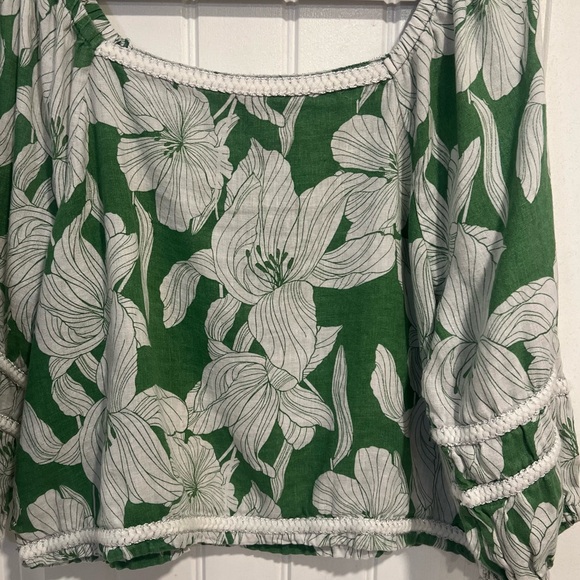 Tahari 100% Linen Garment in Vibrant Green and White. Size XL. - Picture 7 of 10